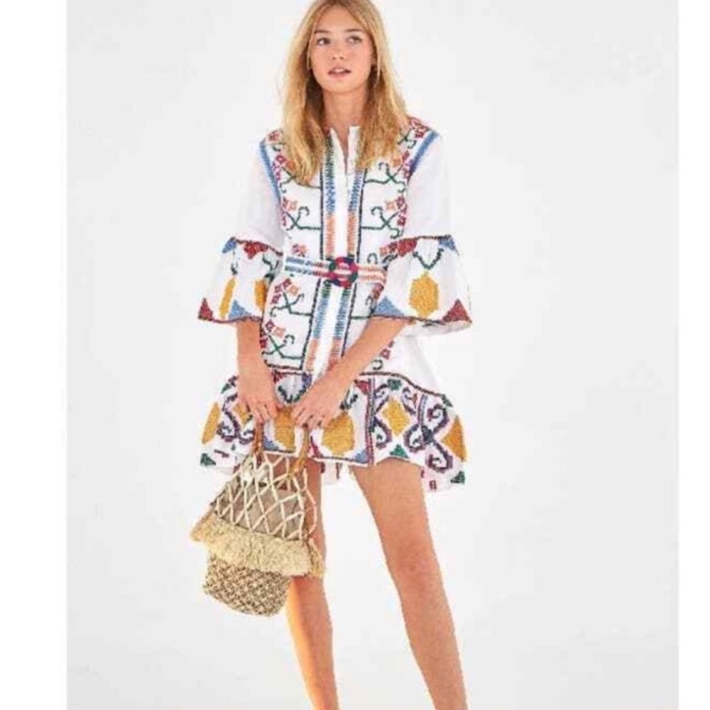 FARM Rio Jimena Embroidered Mini Dress Large NWOT - Picture 16 of 16